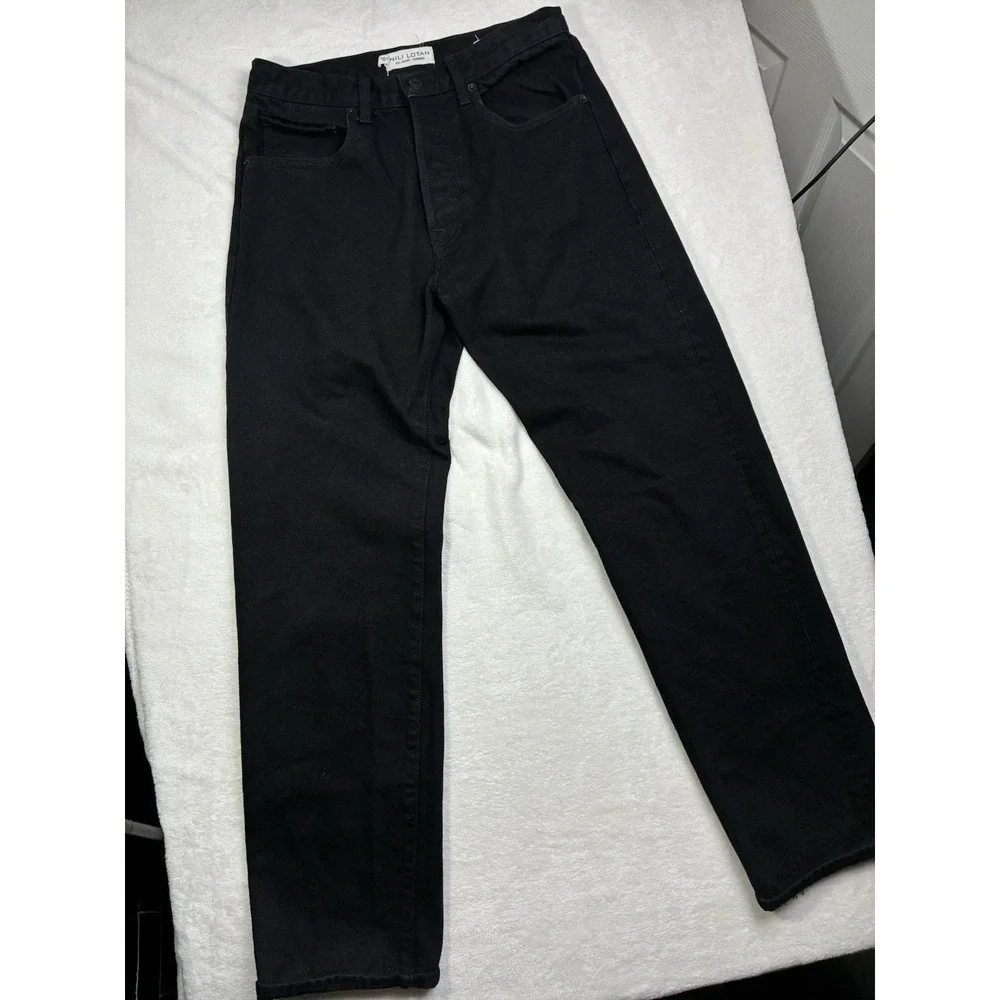 Nili Lotan || Archer Jeans High Waist Straight Taper in Black Size 26